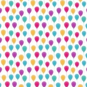 mini scale party balloons - bright