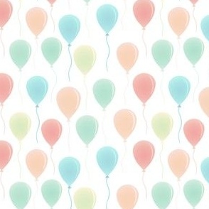 small scale party balloons - retro 