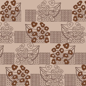 EARTHTONES  FILIGREE FLORAL