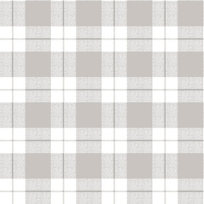 Modern check on Light grey - small scale