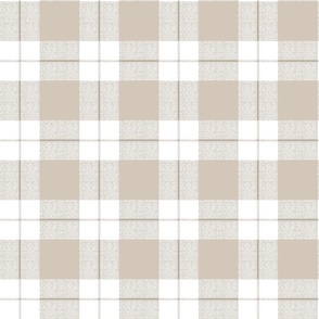 Modern check in Taupe - small scale