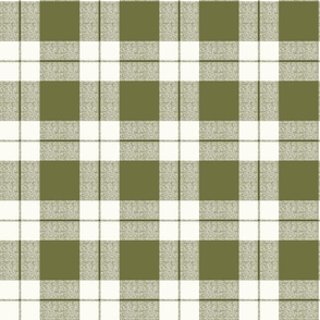 Modern check in Olive green - Small scale