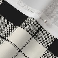 Modern check Black on cream - Small scale