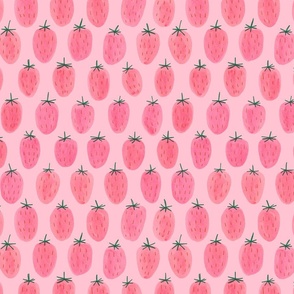 Watercolour Strawberries Pink