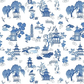 Bunny Blue Chinoiserie