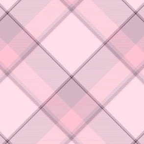 Plaid in pink, mauve and purple - diagonal