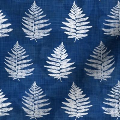 (MEDIUM) Ferns of the Pacific Northwest in Shibori Style inverted