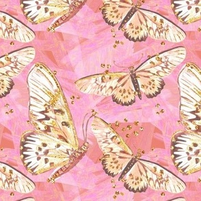 Cutie Spring Butterflies | Butterflies & Glitter | Gold & Pink