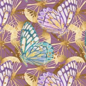 Spring Butterflies Deluxe | Butterflies & Glitter | Gold, Blue & Purple