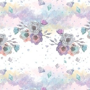 Magical Gemstone Flowers | Flowers, Diamonds & Glitter | Pink, Blue, Purple & Yellow