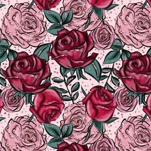 Valentine’s Day, romantic love roses