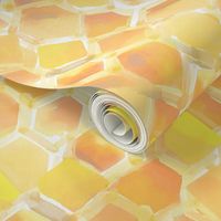 Sweet Spring Honeycomb | Honeycomb Design | Yellow & Gold