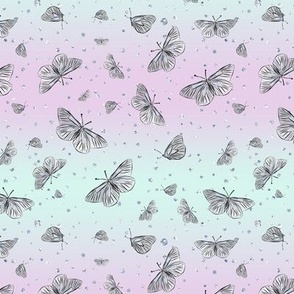 Spring Butterflies | Butterflies & Glitter | Teal, Mint & Lavender