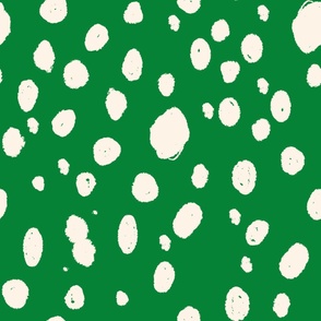 LARGE spots fabric for home decor - bold graphic spot print for interiors, fabric, wallpaper, home decor - green