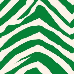 LARGE zebra print fabric - home decor wallpaper interiors zebra design - green and cream
