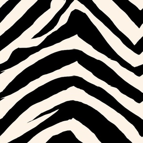LARGE zebra print fabric - home decor wallpaper interiors zebra design - black and cream
