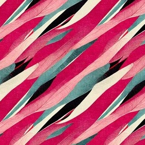 diagonal stripes in hot pink and cyan