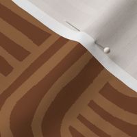 Modern Maze Mudcloth in Santa Fe and Saddle Browns