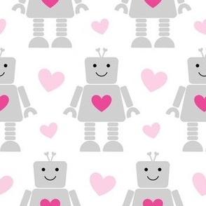 Pink Robots Valentines