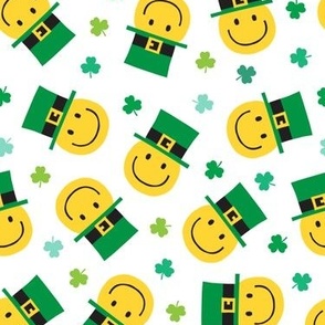 Happy Leprechauns - Retro Smile - Leprechauns - white - LAD23