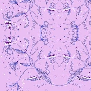 lilac and blue floral