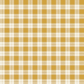 modern check in mustard yellow -  Extra small scale 