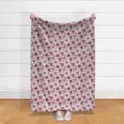 Moody floral Peonies Watercolor floral Pink magenta Small