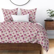 Moody floral Peonies Watercolor floral Pink magenta Small