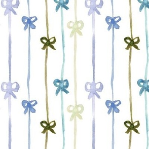 ribbons cuteness in neutral shades - watercolor bows - gifts b109-3