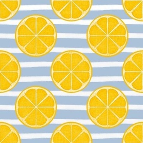 large scale lemons - blue stripe