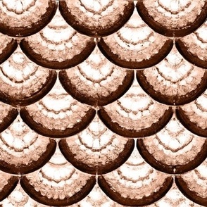 Rustic Zellige Fish Scale Tiles in Chocolate Brown - Coordinate