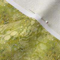 Abstract Sea Kelp - Ditsy Scale - Watercolor Chartreuse Green Yellow