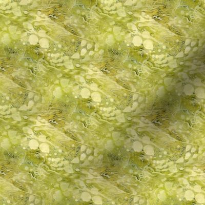 Abstract Sea Kelp - Ditsy Scale - Watercolor Chartreuse Green Yellow