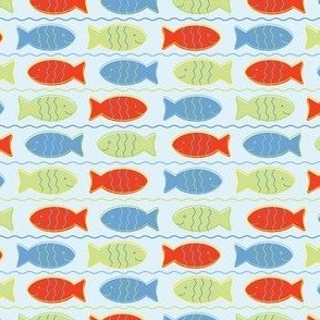 mini fishies on light blue