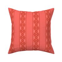 cross stitch stripe coral 4 wallpaper scale by Pippa Shaw