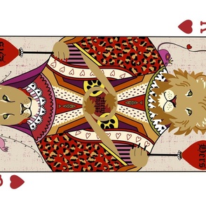 king and queen of hearts valentine tea towel