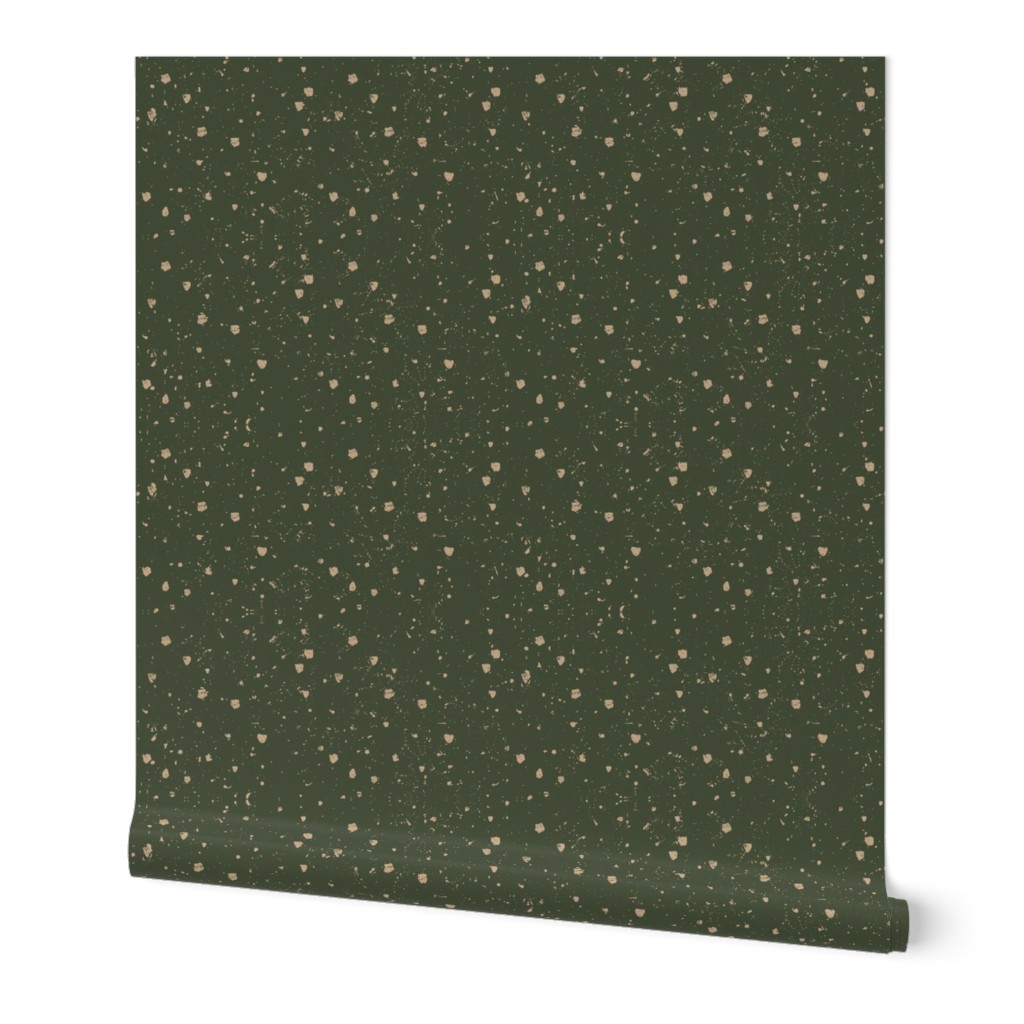 Grunge Woodland Dots - Green