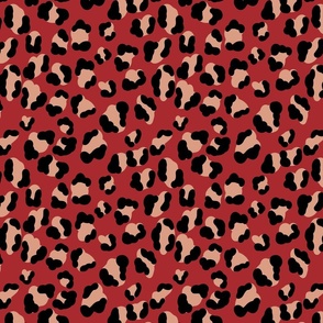 new leopard pattern red, pink and black