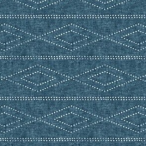 (small scale) diamond stripes - boho home decor - stone blue - LAD23