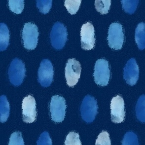 Watercolor Blue Denim Ovals