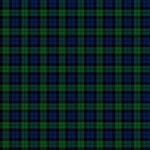 Black Watch simplified tartan, 1" dark colors (equivalent to 2" of normal Black Watch)