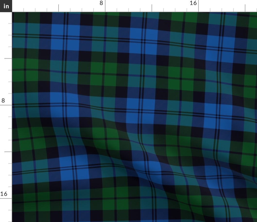 Black Watch simplified tartan, 6" modern colors (equivalent to 12" of normal Black Watch)