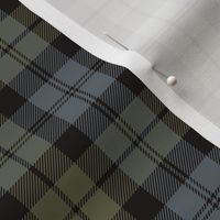 Black Watch simplified tartan, 3" weathered colors (equivalent to 6" of normal Black Watch)