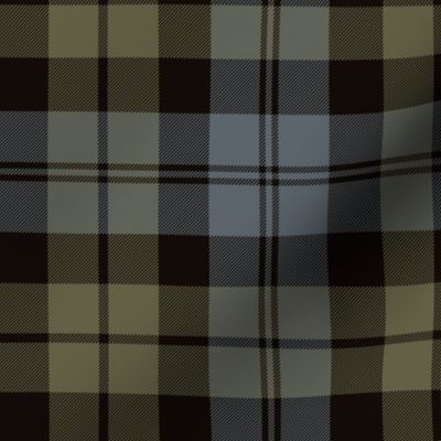 Black Watch simplified tartan, 6" weathered colors (equivalent to 12" of normal Black Watch)