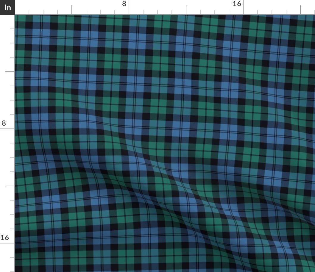 Black Watch simplified tartan, 3" ancient colors (equivalent to 6" of normal Black Watch)