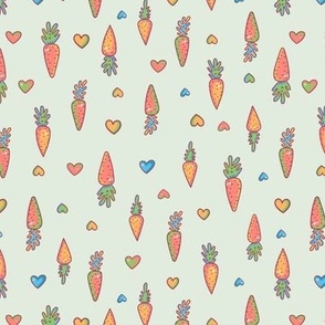 Cute Carrots and Hearts