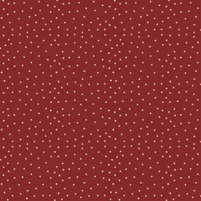 Polka Dot Party - Pale Dogwood Pink on Deep Ruby Red - Chinese new year edition