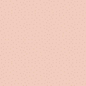 Polka dot party - gold ochre on pale dogwood pink - Chinese New Year edition