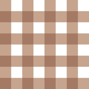 Brown Gingham 1 inch