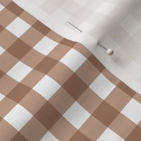 Brown Gingham 1/2 inch